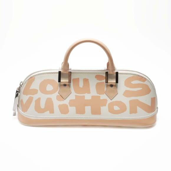 Louis Vuitton 2001 Graffiti Alma Horizontal Handbag in White and Beige - Picture 3 of 12